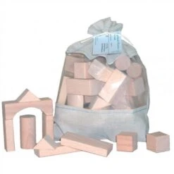 Blocs En Bois Naturels 50 Pièces