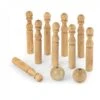 Jeu De 9 Quilles En Bois Massif H 30 Cm -Point De Jouet 9 quilles en bois