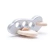 Avion En Bois - Argent -Point De Jouet avion en bois argent fabricant polonais