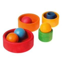 Bols Gigognes Arc-en-ciel De Grimm's -Point De Jouet bols arc en ciel grimms 10351 2