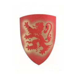 Bouclier En Bois Bergish Lion - Rouge