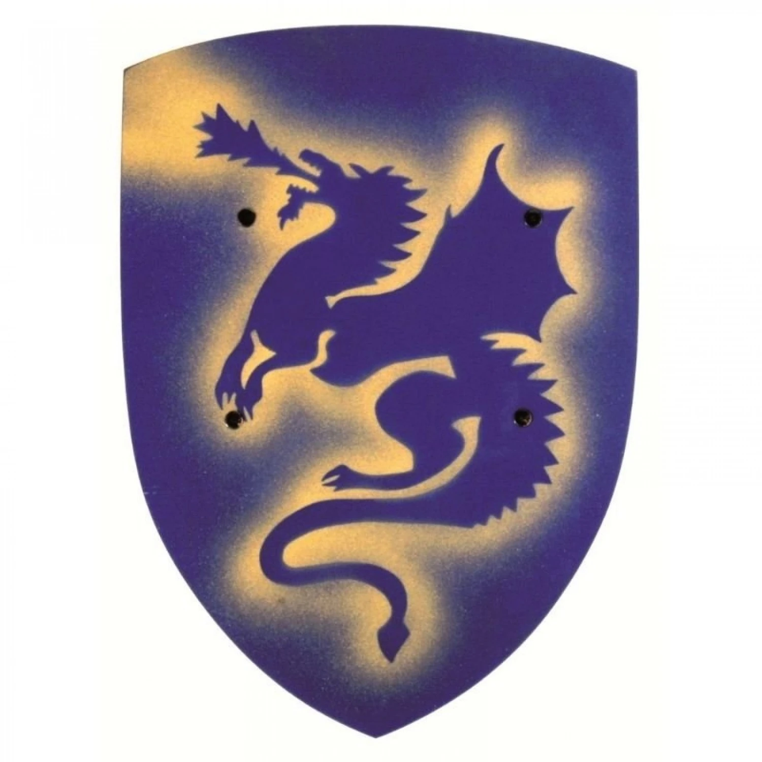 Bouclier En Bois Dragon - Bleu 3 Bouclier En Bois Dragon - Bleu