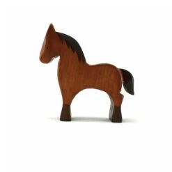 Cheval Bai En Bois Brin D'Ours