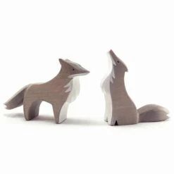 Loup Debout En Bois Brin D'Ours -Point De Jouet brin d ours loup debout for010 2