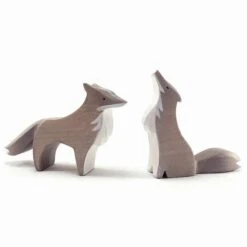 Loup Hurlant En Bois Brin D'Ours -Point De Jouet brin d ours loup hurlant for011 3