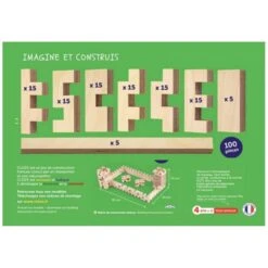 Jeu De Construction Cloze - Basic 100 Pièces -Point De Jouet construction bois basic cloze 5