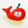 Doudou Bébé Baleine Cerise -Point De Jouet doudou bebe baleine cerise moncalin