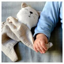 Doudou Ourson Crème - Coton Biologique -Point De Jouet doudou ours coton biologique creme apunt barcelona 2