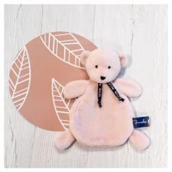 Doudou Ours Dorlotin - Rose Poudré - 24 Cm - Mailou Tradition -Point De Jouet doudou ours dorlotin rose mailou tradition ma0064 2