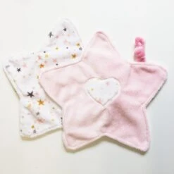 Doudou Petite Etoile - Rose Poudré -Point De Jouet doudou petite etoile rose poudre moncalin