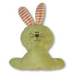 Doudou Petit Lapin Pistache Rayé Melon