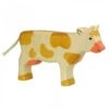 Vache En Bois Pie Rouge -Point De Jouet figurine holztiger vache debout marron 80010