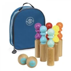 Vilac Jeu De 6 Quilles En Bois Rétro