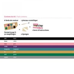 Kit De Maquillage 8 Couleurs Mondes Enchantés -Point De Jouet jeujouethique kit de maquillage bio namaki 8 couleurs mondes enchant s pack