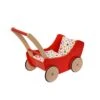 Landau-Poussette En Bois Rouge Avec Literie -Point De Jouet landau poussette rouge avec literie fabricant allemand