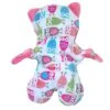 Doudou Flat Cat Hiboux Roses Et Rose Bonbon -Point De Jouet moncalin doudou made in france flat cat hiboux rose
