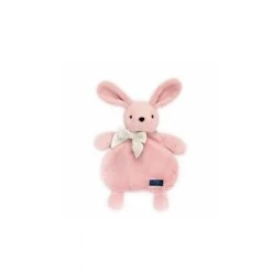 Peluche Bouillotte Lapin Rose - 30 Cm