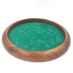 Piste De Dés Ronde En Bois 35 Cm