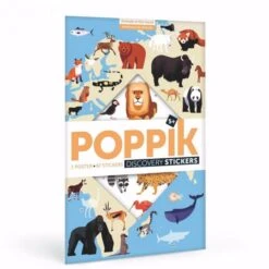 Poster Découverte En Stickers Poppik - Animaux Du Monde