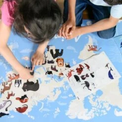 Poster Découverte En Stickers Poppik - Animaux Du Monde -Point De Jouet poppik stickers animaux du monde dis003 3