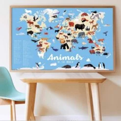 Poster Découverte En Stickers Poppik - Animaux Du Monde -Point De Jouet poppik stickers animaux du monde dis003 9