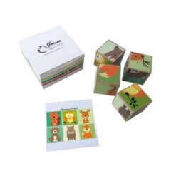 Puzzle Cubes - Animaux De La Forêt -Point De Jouet puzzle cubes animaux de la foret fraise et bois martine 02 1