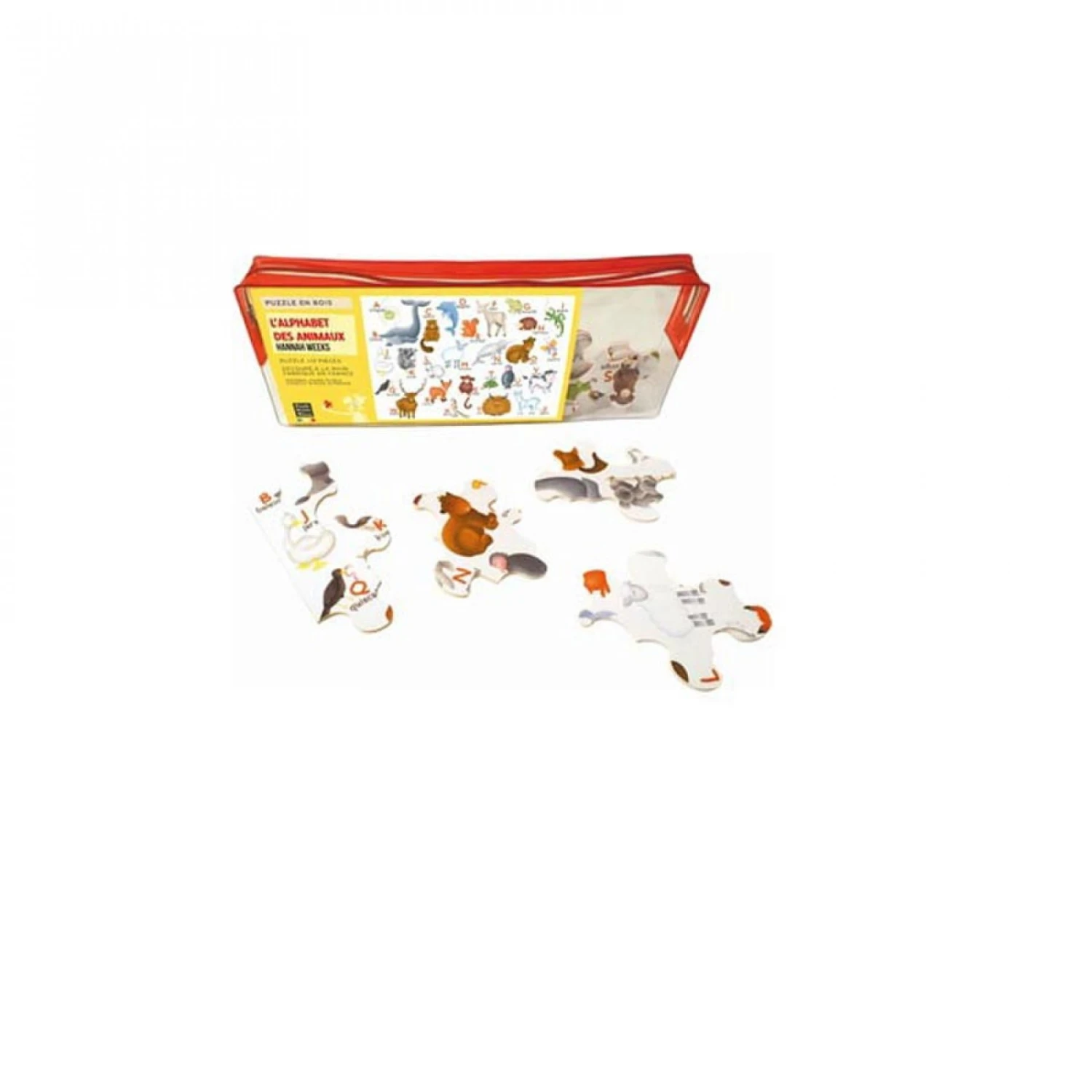 Puzzle En Bois L'alphabet Des Animaux 12 Pcs 4 Puzzle En Bois L'alphabet Des Animaux 12 Pcs – Image 2