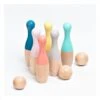 6 Quilles En Bois Massif Avec 3 Boules -Point De Jouet quilles bois massif meandmine bolpast
