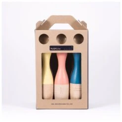 6 Quilles En Bois Massif Avec 3 Boules -Point De Jouet quilles bois massif meandmine bolpast 2