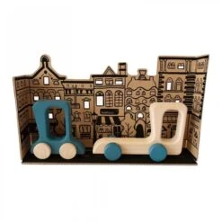 Road Stories - Camion Et Voiture En Bois - Bleu