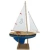 Voilier En Bois Coque Bleue 30 Cm -Point De Jouet tirot 500 voilier 30cm coque bleue