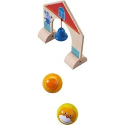 Haba Toboggan à Billes Kullerbü - Complément Arche à Clochettes -Point De Jouet toboggan a billes kullerbu arche clochette haba 300853 3