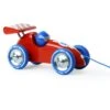Vilac Voiture De Course à Traîner Rouge/bleue -Point De Jouet vilac voiture de course a trainer rouge bleue 2309r