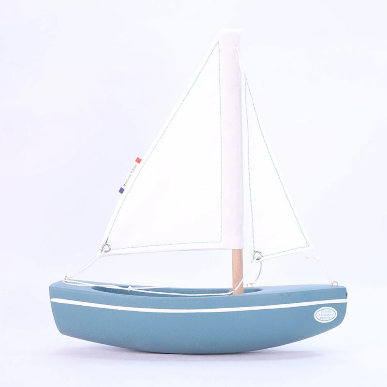 Voilier En Bois - Le Sloop 21,5 Cm - Coque Vert Abysse - Tirot 3 Voilier En Bois - Le Sloop 21,5 Cm - Coque Vert Abysse - Tirot