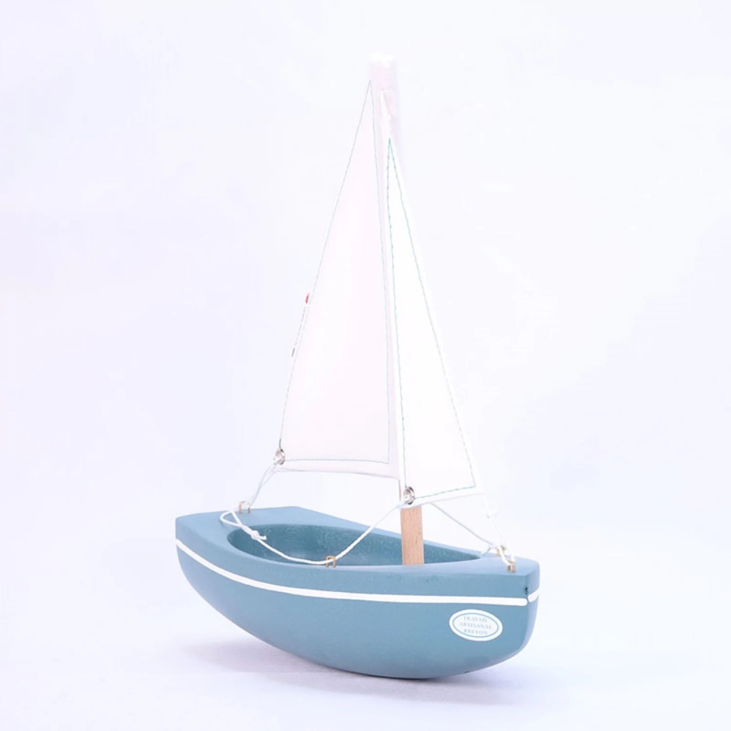 Voilier En Bois - Le Sloop 21,5 Cm - Coque Vert Abysse - Tirot 4 Voilier En Bois - Le Sloop 21,5 Cm - Coque Vert Abysse - Tirot – Image 2